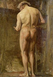 男性裸体 Male Nude，藤岛武二