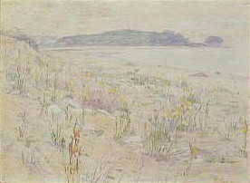 海滩上的早晨 Morning at the Beach (1898)，藤岛武二