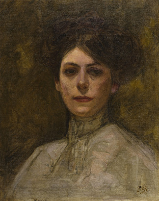 一位意大利女士的肖像 Portrait of An Italian Lady (1908)，藤岛武二