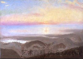 鸟羽的日出 Sunrise at Toba (1931)，藤岛武二