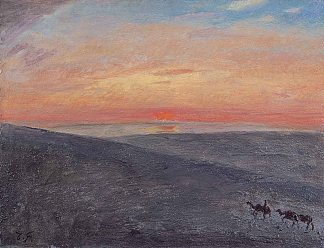 蒙古的日出 Sunrise over Mongolia (1937)，藤岛武二