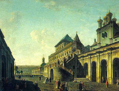 莫斯科克里姆林宫的博亚尔阵地 The Boyar's Ground in the Moscow Kremlin (1801; Russian Federation  )，费奥多尔·阿列克谢耶夫