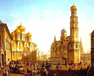 莫斯科克里姆林宫的大教堂广场 The Cathedral Square in the Moscow Kremlin，费奥多尔·阿列克谢耶夫