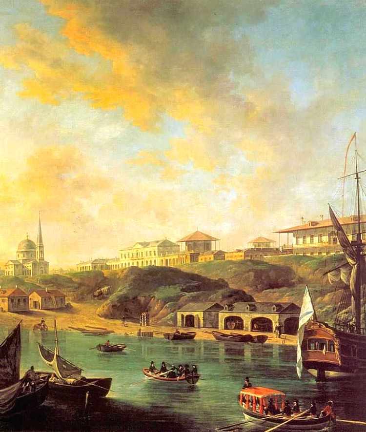 尼古拉耶夫镇的景色 View of the town Mykolaiv (1799; Russian Federation  )，费奥多尔·阿列克谢耶夫