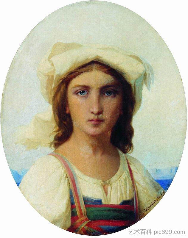 意大利女孩 Italian Girl (1869)，费奥多尔·布朗尼科夫