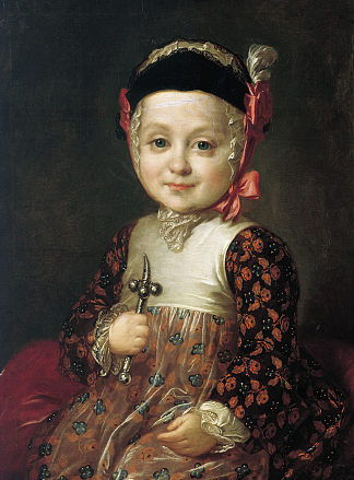 阿列克谢·博布林斯基伯爵小时候的肖像 Portrait of Count Alexey Bobrinsky as a Child (c.1760)，费奥多尔·罗科托夫