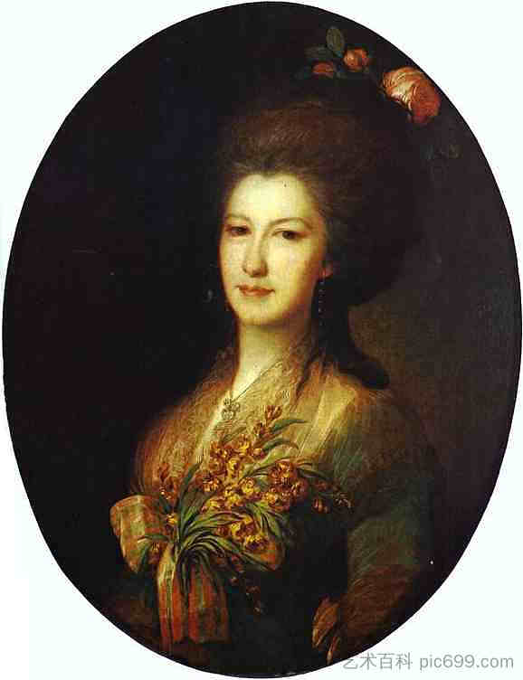 伊丽莎白·桑蒂伯爵夫人的肖像 Portrait of Countess Elizaveta Santi (1785)，费奥多尔·罗科托夫