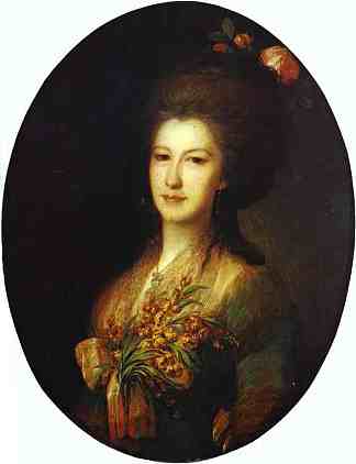 伊丽莎白·桑蒂伯爵夫人的肖像 Portrait of Countess Elizaveta Santi (1785)，费奥多尔·罗科托夫