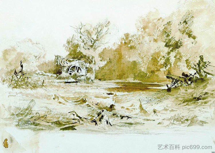 废弃的磨坊 2 Abandoned Mill 2 (1871 - 1873)，费奥多尔·瓦西里耶夫