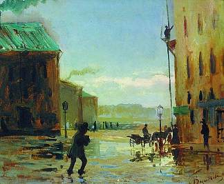 雨后（圣彼得堡的春天） After a Rain (Spring in St. Petersburg) (1867)，费奥多尔·瓦西里耶夫