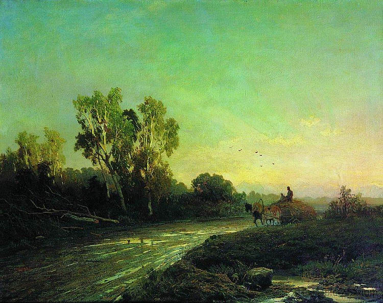 雨后 After a Rain (1869)，费奥多尔·瓦西里耶夫