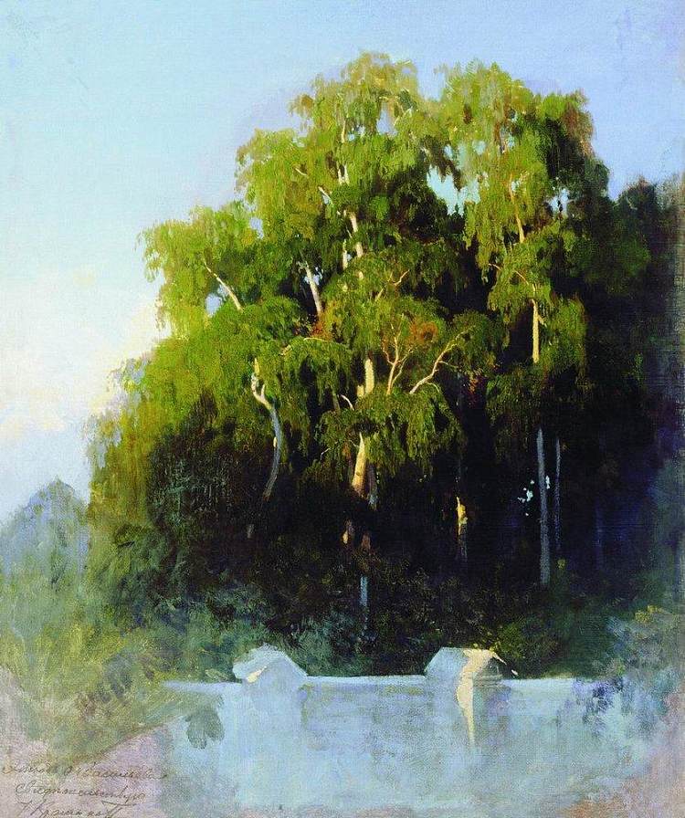 晚上的白桦林 Birch Grove in the Evening (1867 - 1869)，费奥多尔·瓦西里耶夫