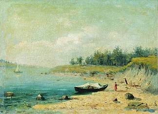 在伏尔加河畔 On the Bank of the Volga (1870)，费奥多尔·瓦西里耶夫
