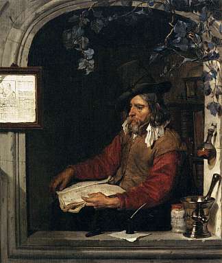 药剂师（化学家） The Apothecary (The Chemist) (c.1661)，哈布里尔·梅曲