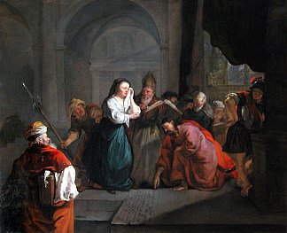 通奸的女人 Woman Taken in Adultery (1653)，哈布里尔·梅曲