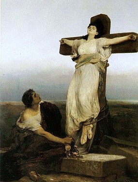 圣朱莉娅（被钉十字架的殉道者） Saint Julia (Crucified Martyress) (c.1865 – 1866)，加布里埃尔·冯·马克斯