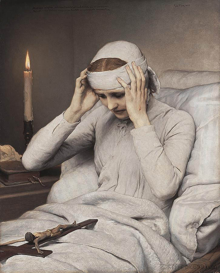 欣喜若狂的圣母安娜·卡塔琳娜·艾默里奇 The Ecstatic Virgin Anna Katharina Emmerich (1885),加布里埃尔·冯·马克斯