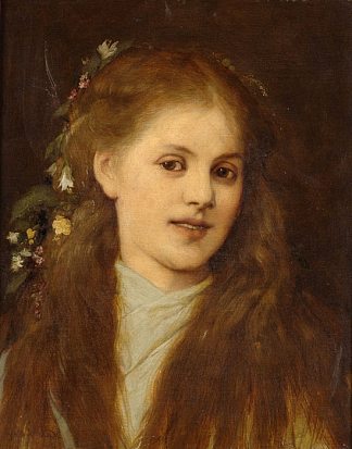 头发上有花的女人 Woman with Flowers in Her Hair，加布里埃尔·冯·马克斯