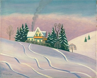 巴伐利亚的冬季景观 Winterlandscape in Bavaria (1950)，加布里埃尔·穆特