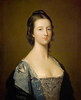 伊丽莎白·冈宁，汉密尔顿公爵夫人（后来的阿盖尔公爵夫人） Elizabeth Gunning, Duchess of Hamilton (later Duchess of Argyll) (c.1752)，加文·汉密尔顿