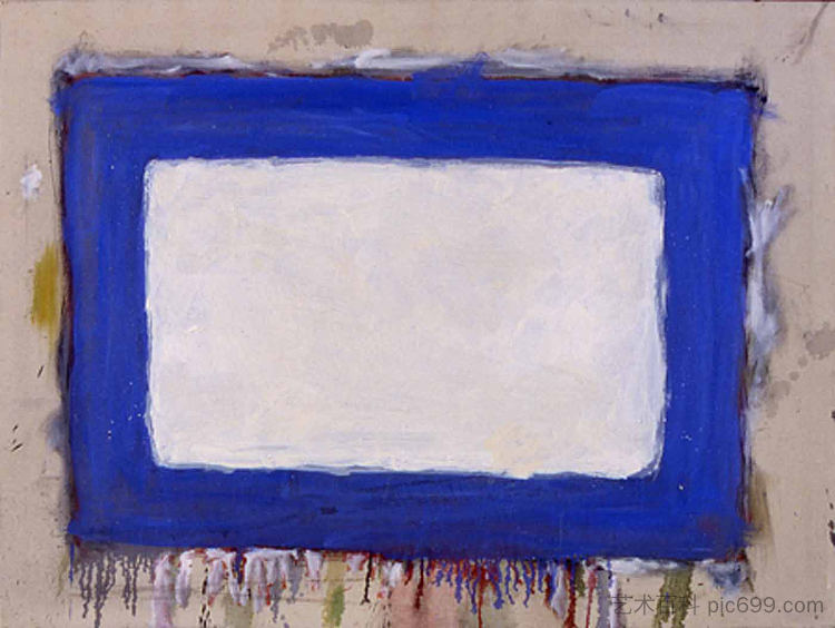 蓝色矩形 II Blue Rectangle II (1958)，基因戴维斯