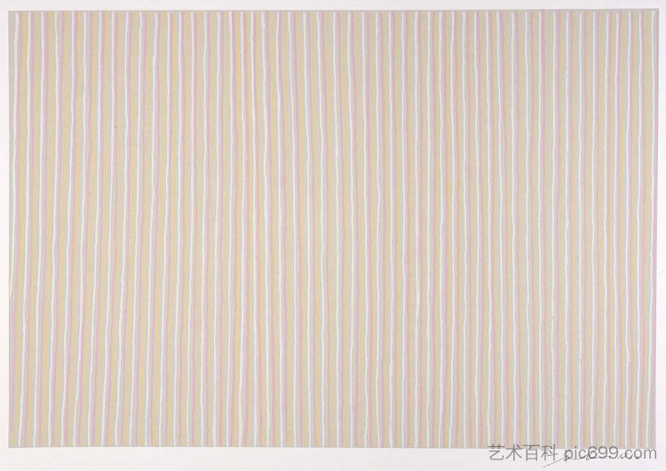 无题（粉色、黄色和白色） Untitled (Pink, Yellow and White) (1980)，基因戴维斯