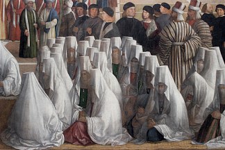 圣马可讲道在亚历山大（详情） St. Mark Preaching in Alexandria (detail) (c.1507)，亲爱的贝里尼