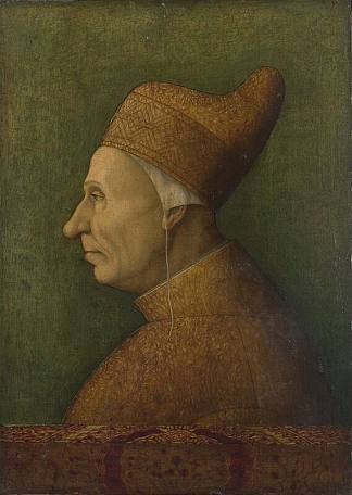 威尼斯总督尼科洛·马塞洛的肖像 Portrait of the Doge of Venice Nicolò Marcello (c.1474)，亲爱的贝里尼