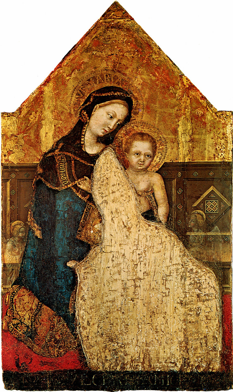 麦当娜与孩子外邦达法布里亚诺 Madonna with Child Gentile da Fabriano (1426 - 1427)，詹蒂莱·达·法布里亚诺