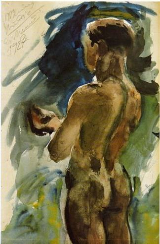 男孩户外 Boy outdoors (1927)，乔治布齐亚尼斯