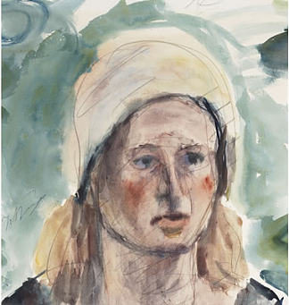 戴着围巾的女人的肖像 Portrait Of A Woman Wearing A Scarf，乔治布齐亚尼斯
