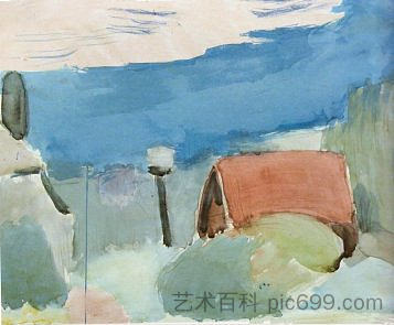 艾兴瑙的景观 Landscape of Eichenau (1928)，乔治布齐亚尼斯