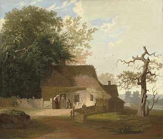 小屋风景 Cottage Scenery (1845)，乔治·迦勒宾·宾汉姆