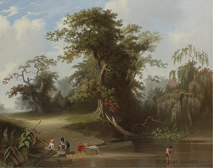 乡村风光 Rural Scene (1845),乔治·迦勒宾·宾汉姆