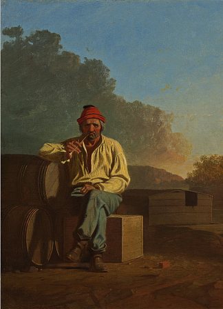 密西西比船夫 Mississippi Boatman (1850)，乔治·迦勒宾·宾汉姆