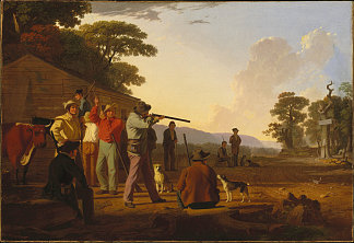 为牛肉而战 Shooting for the Beef (1850)，乔治·迦勒宾·宾汉姆