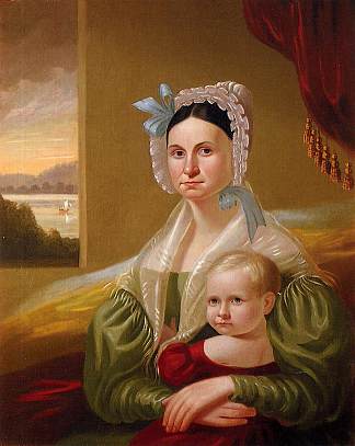 大卫·斯蒂尔·拉姆夫人和儿子威廉·沃特 Mrs. David Steele Lamme and Son, William Wirt (1837)，乔治·迦勒宾·宾汉姆