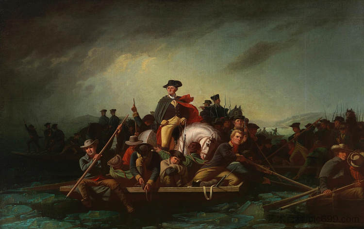 华盛顿穿越特拉华州 Washington Crossing the Delaware (1856 - 1871)，乔治·迦勒宾·宾汉姆