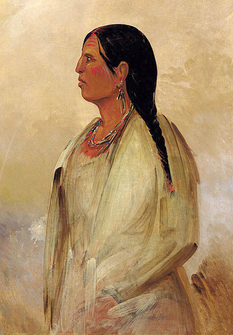 乔克托女人 A Choctaw Woman (1834)，乔治·卡特林