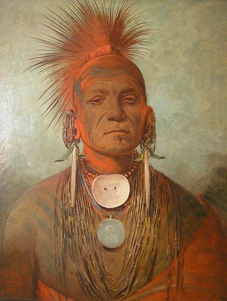 See-non-ty-a，爱荷华州的医学家 See-non-ty-a, an Iowa Medicine Man (1845)，乔治·卡特林