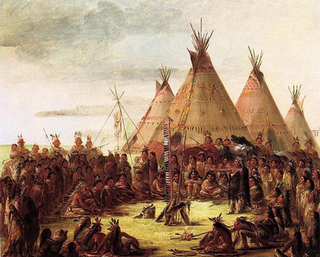 苏族战争委员会 Sioux War Council，乔治·卡特林