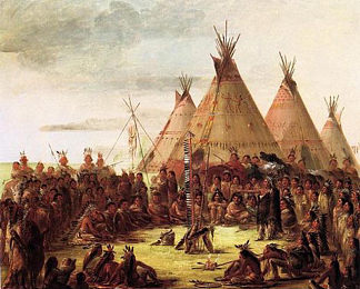 苏族战争委员会 Sioux War Council，乔治·卡特林