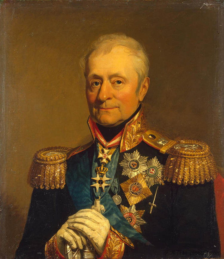 Leonty Leontievich Bennigsen，俄罗斯伯爵和骑兵将军 Leonty Leontievich Bennigsen, Russian Count and Cavalry General (1820)，乔治·道威