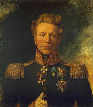 伊万·A·（约翰·乔治）·冯·利文的肖像 Portrait of Ivan A. (Johann Georg) Von Lieven (c.1820 – c.1825)，乔治·道威