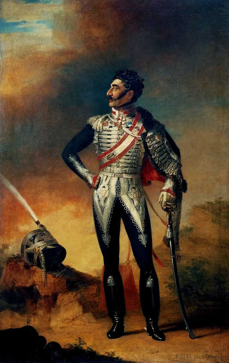 瓦列里安·马达托夫将军的肖像 Portrait of General Valerian Madatov (1824)，乔治·道威