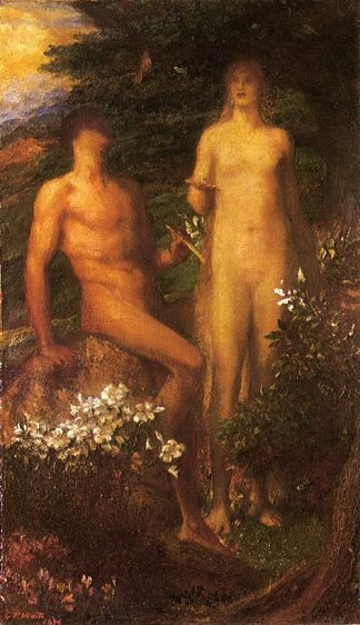 试探前的亚当和夏娃 Adam and Eve before the Temptation，乔治·费德里科·沃茨