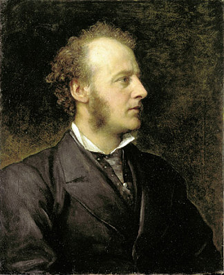 约翰·埃弗雷特·米莱斯爵士的肖像 Portrait of Sir John Everett Millais (1871)，乔治·费德里科·沃茨