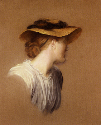 艺术家妻子玛丽的肖像 Portrait Of The Artist’s Wife Mary (c.1880)，乔治·费德里科·沃茨