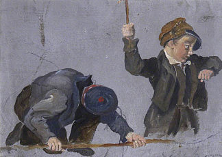 男孩和拜克 Boys and Byke (1827)，乔治·哈维