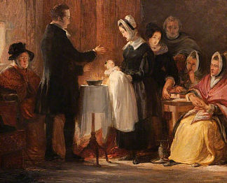 洗礼 The Christening (1831)，乔治·哈维